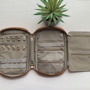 Faux Suede Leather Travel jewelry organizer